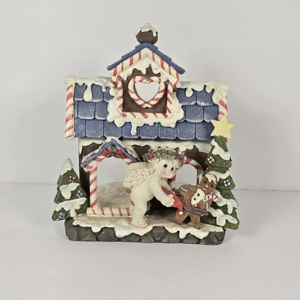 Dreamsicles Angel Cherub Figurines Christmas Holiday Candle Holders Lot of 3